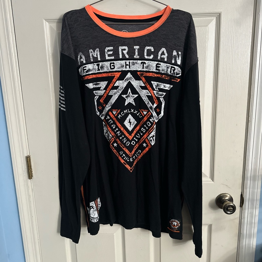 Buckle American Fighter Athletics Training Long Sleeve Shirt Men’s 3XL Orange